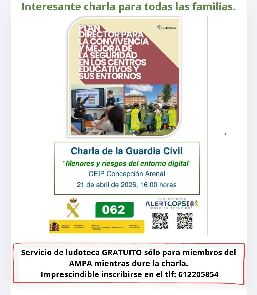 CHARLA : "MENORES Y RIESGOS DEL ENTORNO DIGITAL"